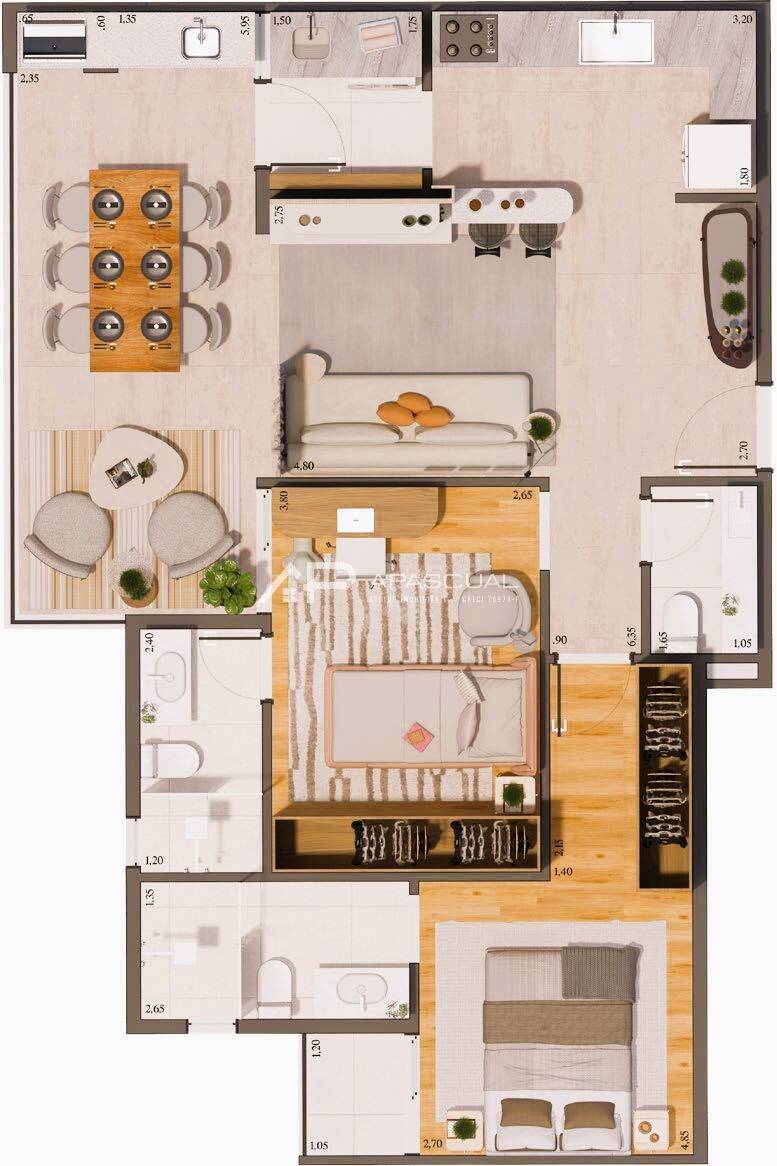 Apartamento, 2 quartos, 75 m² - Foto 6